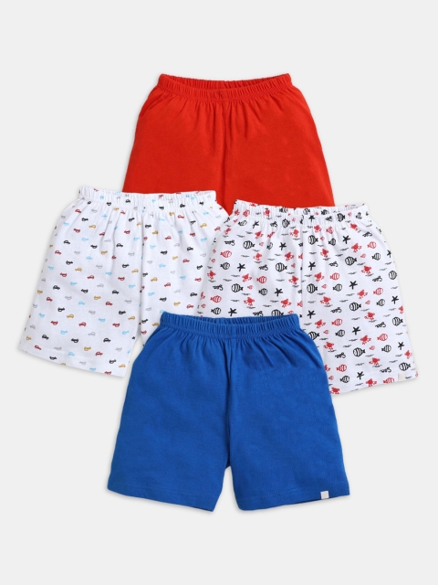 

Hopscotch Boys Pack of 4 Pure Cotton Shorts, Red