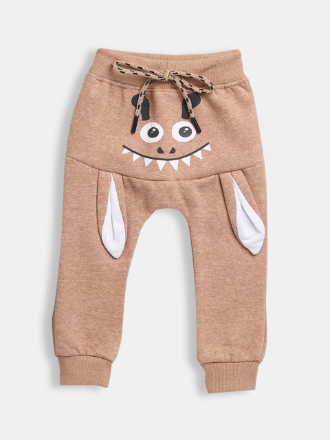 

Hopscotch Boys Brown Graphic Print Track Pants