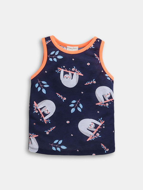 

Hopscotch Boys Grey Printed Innerwear Vests