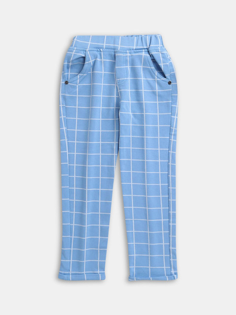 

Hopscotch Boys Navy Blue Checked Trousers