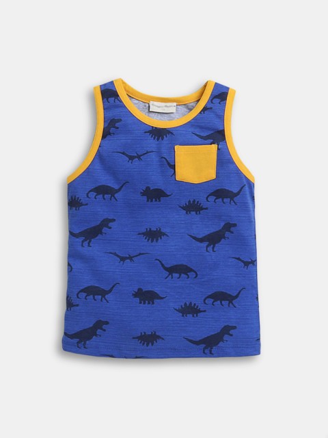 

Hopscotch Boys Blue Printed Innerwear Vests