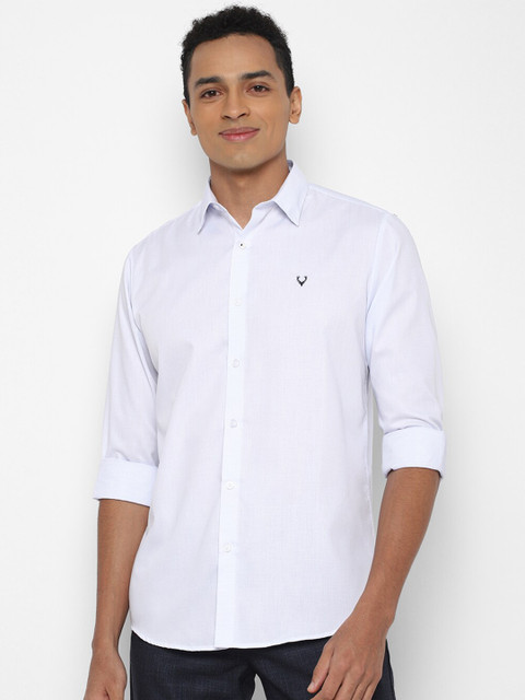 

Allen Solly Men White Solid Slim Fit Casual Shirt