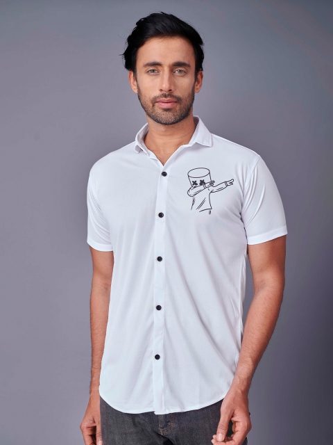 

Fashion FRICKS Men White Casual Shirt