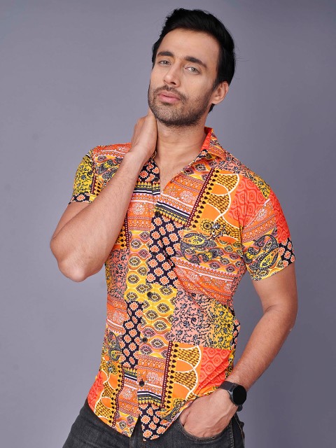 

Fashion FRICKS Men Multicoloured Printed Casual Shirt, Multi