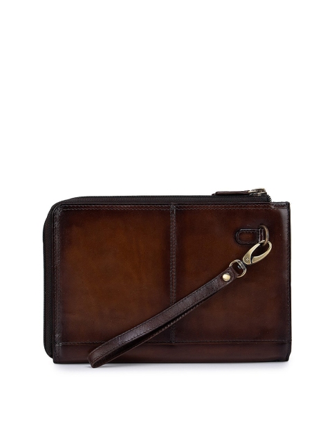 

Da Milano Unisex Brown Solid Travel Pouch