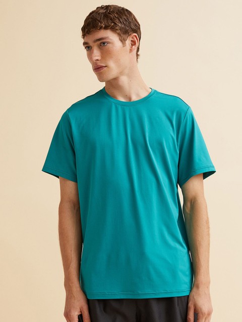 

H&M Men Turquoise Blue Regular Fit Sports Top