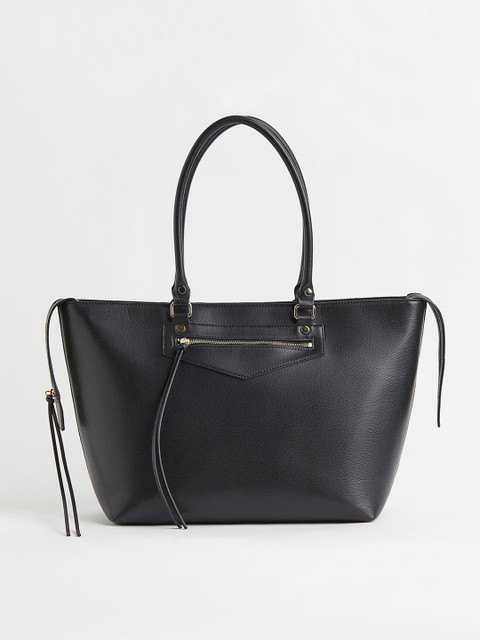 

H&M Black PU Oversized Structured Shoulder Bag