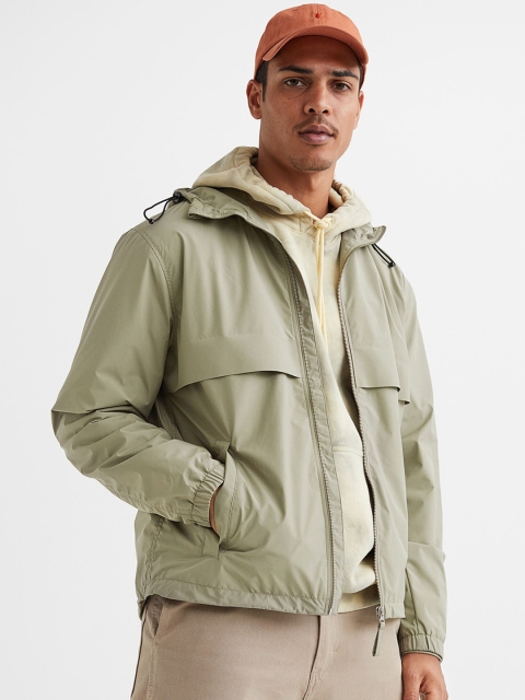 

H&M Men Green Water-Repellent Windbreaker