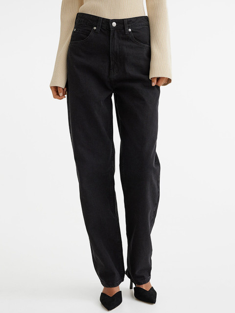 

H&M Women Black 90s Baggy Ultra High Waist Jeans