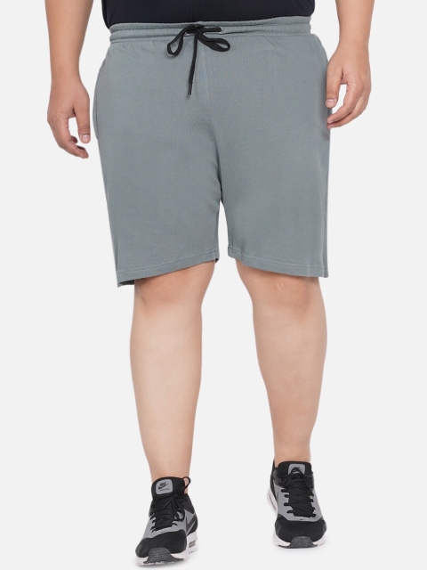 Santonio Men Green Lounge Shorts, Grey melange
