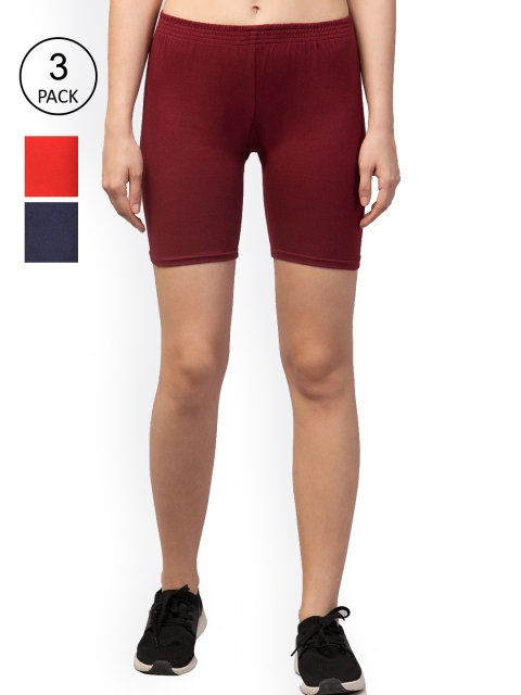 

Apraa & Parma Women Maroon Slim Fit Cycling Sports Shorts