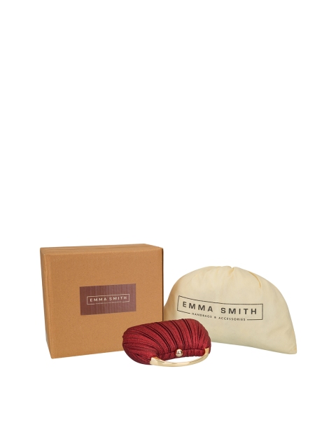 

EMMA SMITH Maroon Box Clutch