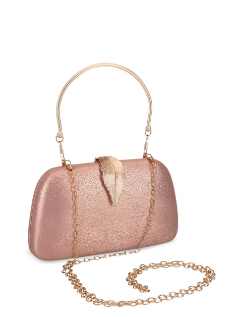 

EMMA SMITH Women Rose Gold Wedding Western Bridal Box Clutch