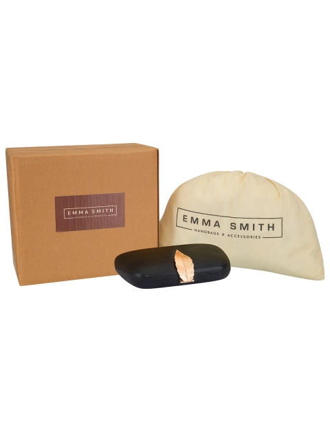 

EMMA SMITH Women Black Solid Clutche