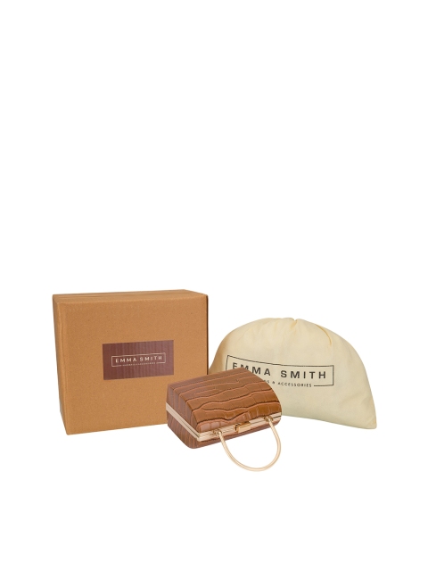 

EMMA SMITH Women Tan Wedding Western Bridal Clutch