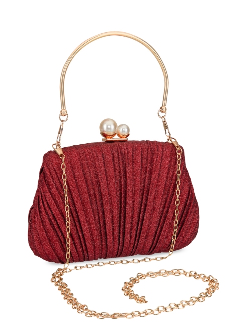 

EMMA SMITH Women Wedding Western Maroon Clutches