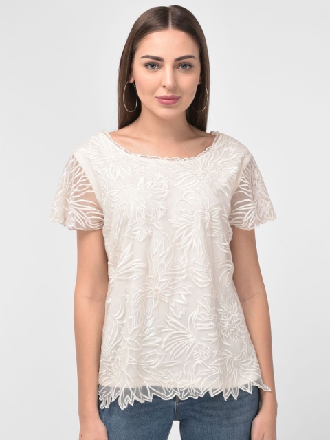 

250 DESIGNS White Georgette Top