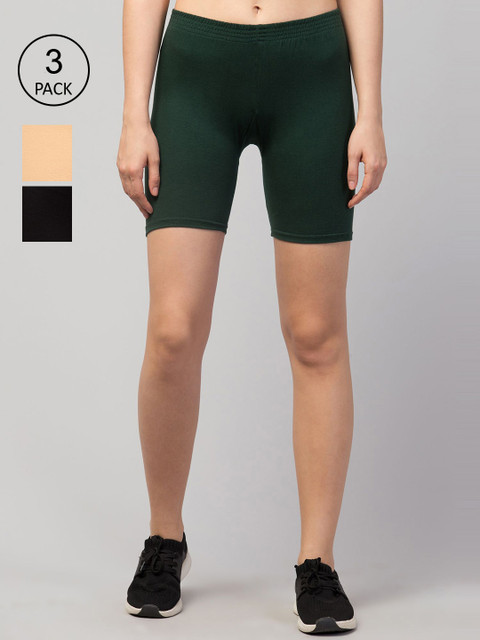 

Apraa & Parma Women Green Slim Fit Cycling Sports Shorts