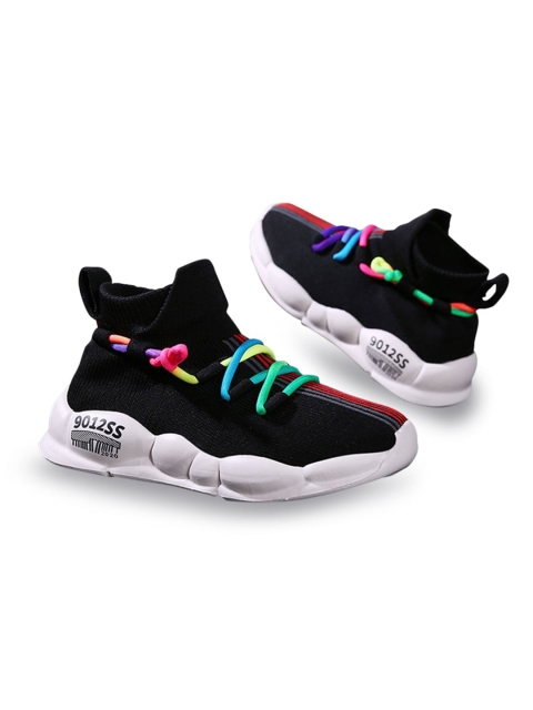 

Hopscotch Boys Black Rainbow Lace Athletic Casual Sports Sneakers
