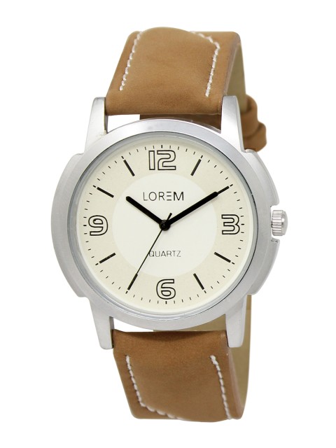 

FERRIZZO Men White Dial & Brown Straps Analogue Watch LR16
