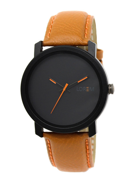 

FERRIZZO Men Black Dial & Orange Straps Analogue Watch LR20