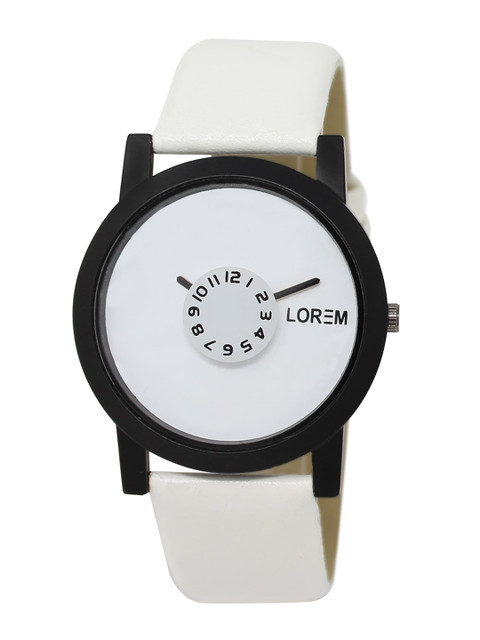 

FERRIZZO Men White Dial & White Straps Analogue Watch LR26-White