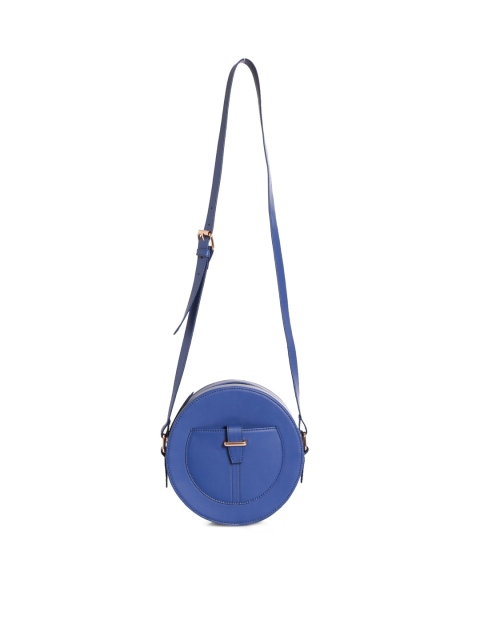 

RASHKI Blue PU Structured Sling Bag