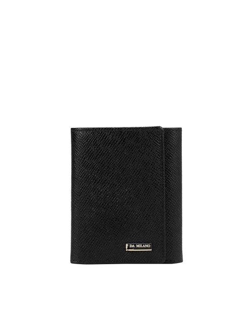 

Da Milano Men Black Abstract Textured Leather Three Fold Wallet