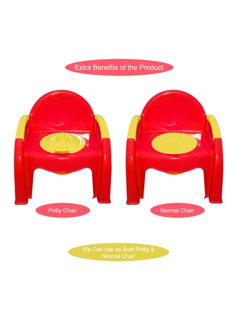 

Born Babies Kids Red Baby Potty Trainer With Upper Closing Lid & Removable Bowl