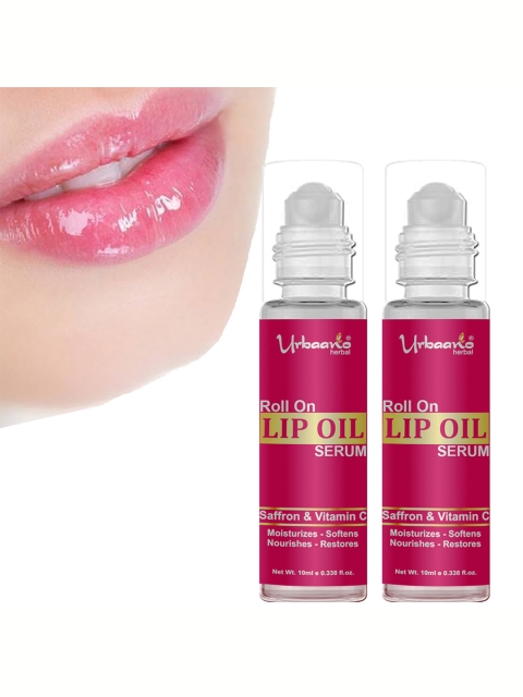 

Urbaano Herbal Pack Of 2 Roll On Lip Oil Serum, Nude