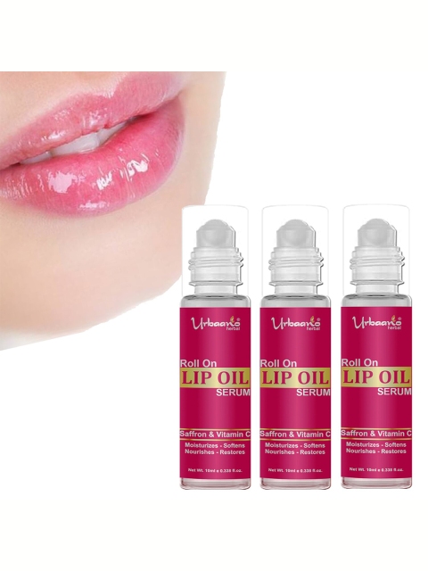 

Urbaano Herbal Set Of 3 Roll On Lip Oil Serum 20 ml, Nude