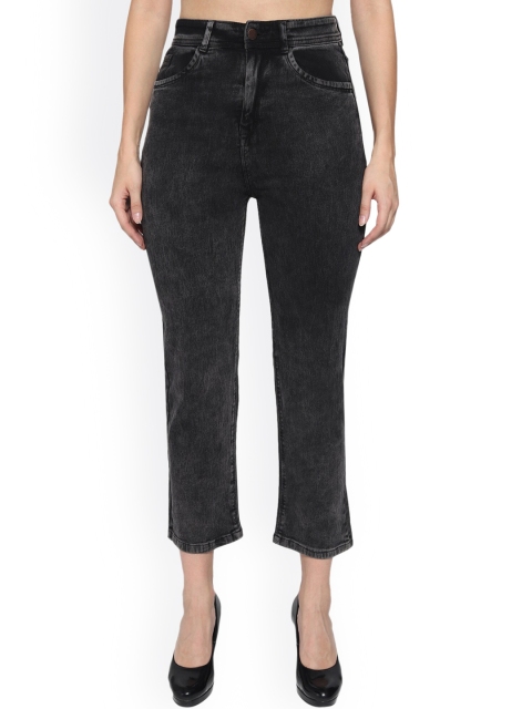 

LIVE OK Women Grey Boyfriend Fit High-Rise Stretchable Jeans