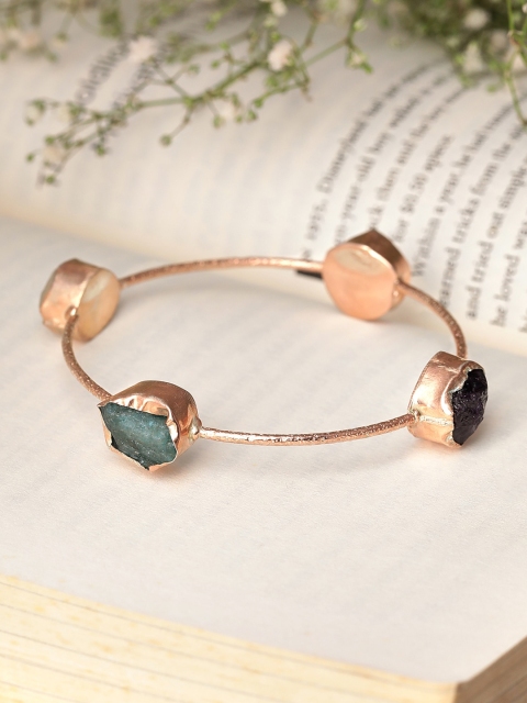 

Rubans Voguish Women Gold-Toned & Green Gold-Plated Bangle-Style Bracelet