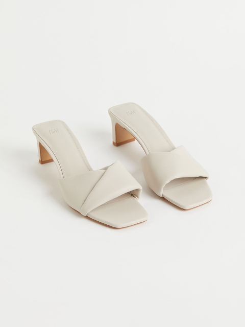 

H&M Grey Block-Heeled Sandals