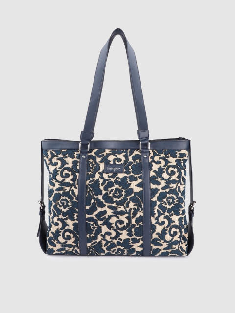 

Berrylush Women Navy Blue Printed Laptop Bag