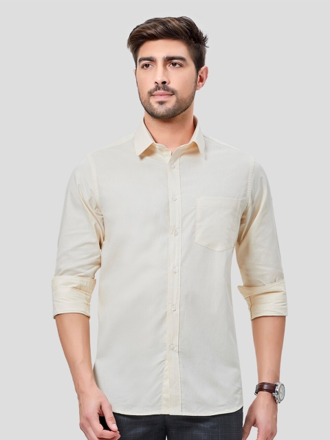 

Oxemberg Men Yellow Classic Slim Fit Formal Shirt