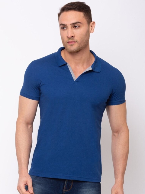 

Status Quo Men Multicoloured Polo Collar Slim Fit T-shirt, Multi