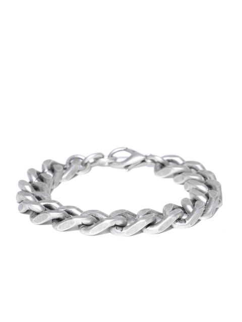 

Being Human Jewellery Men Oxidised Silver-Toned Metallic Bracelet