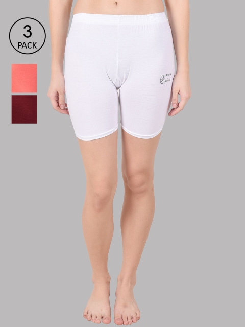 

Apraa & Parma Women White Slim Fit Cycling Sports Shorts