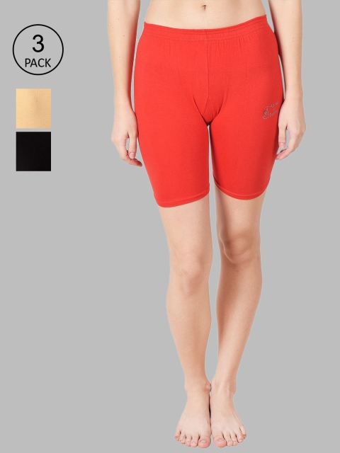 

Apraa & Parma Women Red Slim Fit Cycling Sports Shorts