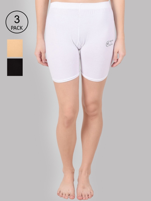 

Apraa & Parma Women White Slim Fit Cycling Sports Shorts