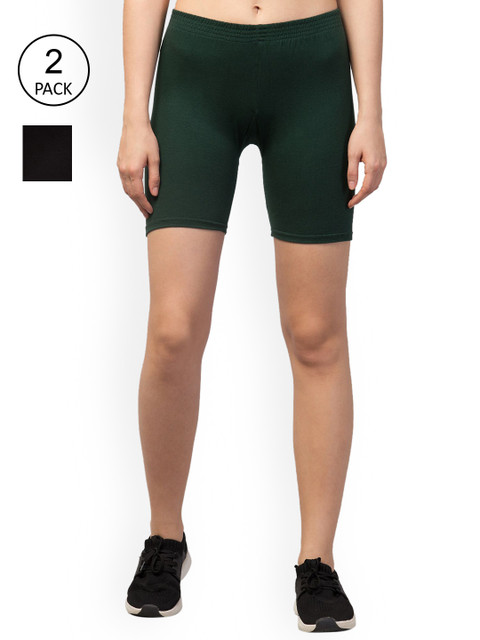 

Apraa & Parma Women Green Slim Fit Cycling Sports Shorts