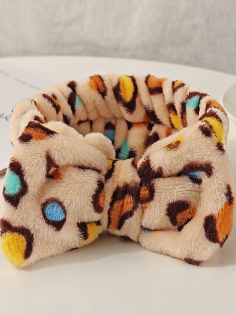 

Proplady Kids Beige Super Soft Animal Printed Head Wrap