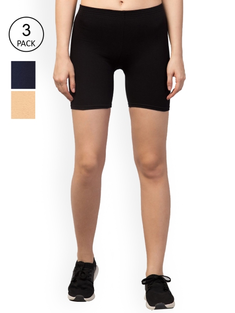 

Apraa & Parma Women Black Slim Fit Cycling Sports Shorts