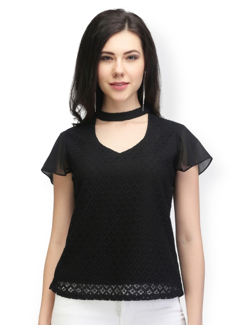 

Eavan Women Black Self Design Top