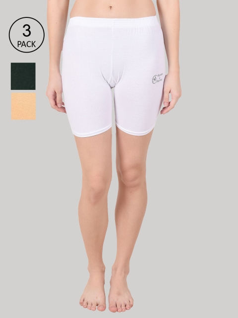 

Apraa & Parma Women White Slim Fit Cycling Sports Shorts