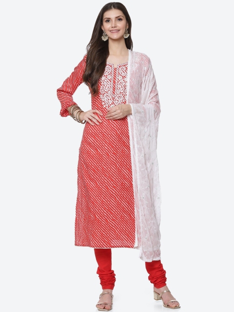 

Biba Women Red & White Printed kurta Set