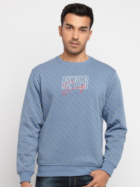 

Status Quo Men Blue Printed Pull Over Sweatshirt