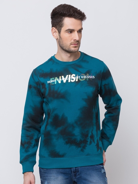 

Status Quo Men Teal Printed Sweatshirt