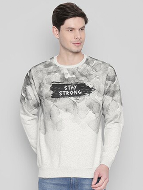 

Status Quo Men Off White Printed Sweatshirt